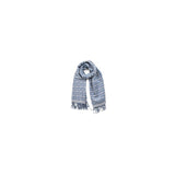 Bufanda Reversible con Estampado de Cuadros Azul/Gris
