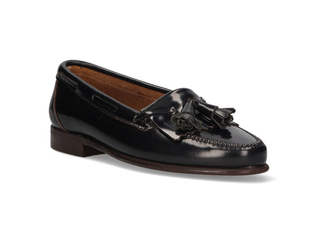 Navy Fringe and Tassel Moccasin