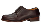Zapato con Cordones Ternera Marrón Oscuro Valverde del Camino