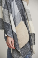 Poncho Apollo Cuadros Negro