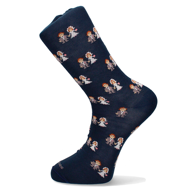 CHAUSSETTES DE MARIAGE BLEUES
