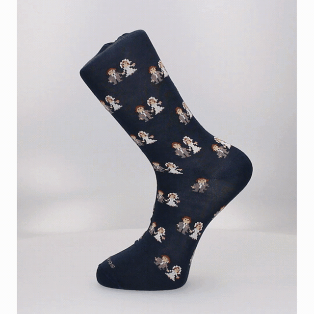 CHAUSSETTES DE MARIAGE BLEUES