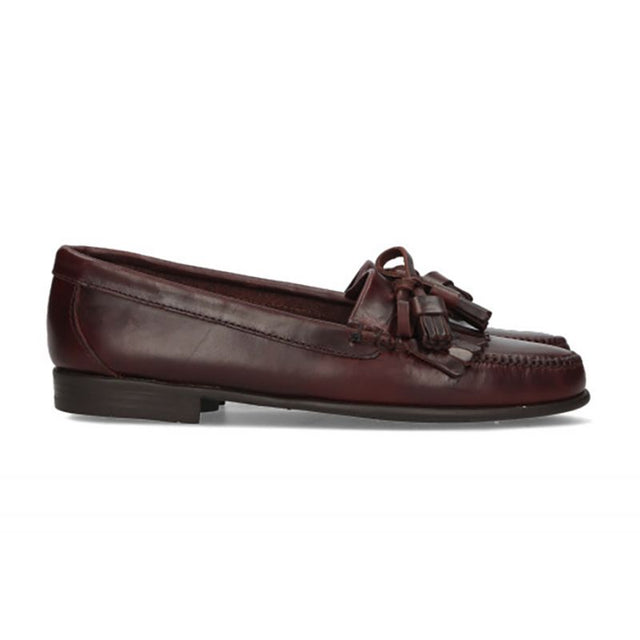 Zapato con Flecos, Lazo y Borlas Marrón