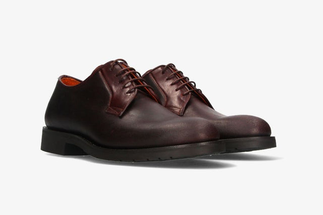 Blucher ternera marrón liso Valverde del Camino