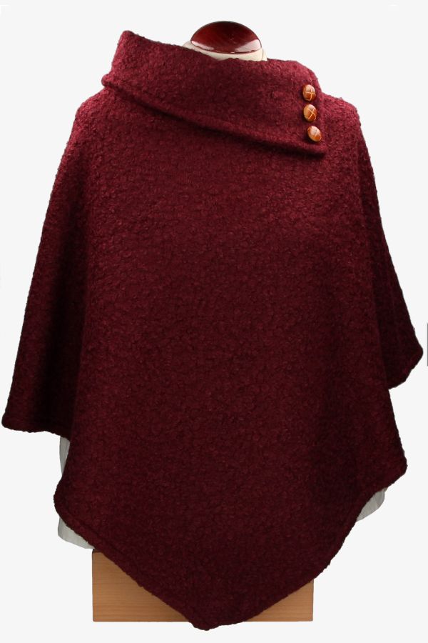 Poncho Toffee Burdeos