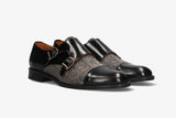 Two Buckles Antik Black-Gray Herringbone Top