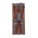 Plain grey elastic suspenders 30 mm