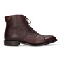 BOOT WITH BROWN ENGRAVED FLOWER, STRAIGHT PATTERN