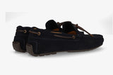 Mocasín lazo nobuck marino