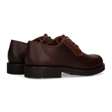 ZAPATO CAMPERO LISO CON CORDONES