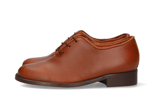 Zapato niño inglés para polaina cuero viejo Valverde del Camino