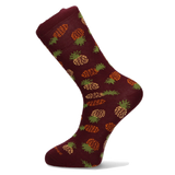 CHAUSSETTE ANANAS BORDEAUX