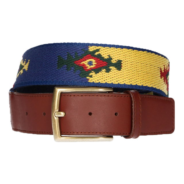 CINTURÓN LONA ÉTNICO VERDE-AZUL-AMARILLO