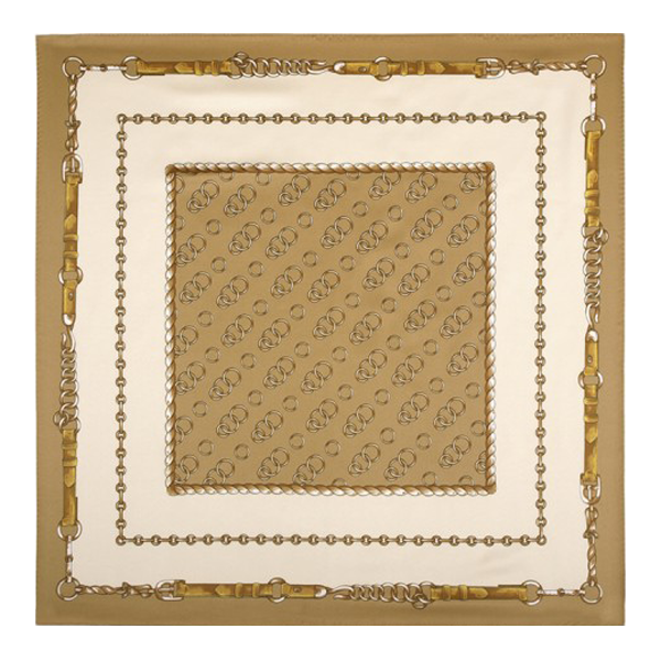 ÉCHARPE À CERCLES BEIGE