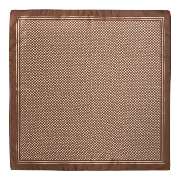 PAÑUELO PATA DE GALLO MARRON