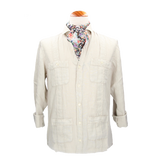 CAMISA CUBANA LINO BEIGE