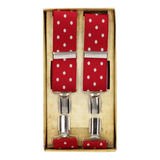 Tirante de Vestir Burdeos Lunares Blancos