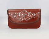 Rociero Bag Embroidered Leather White Valverde del Camino