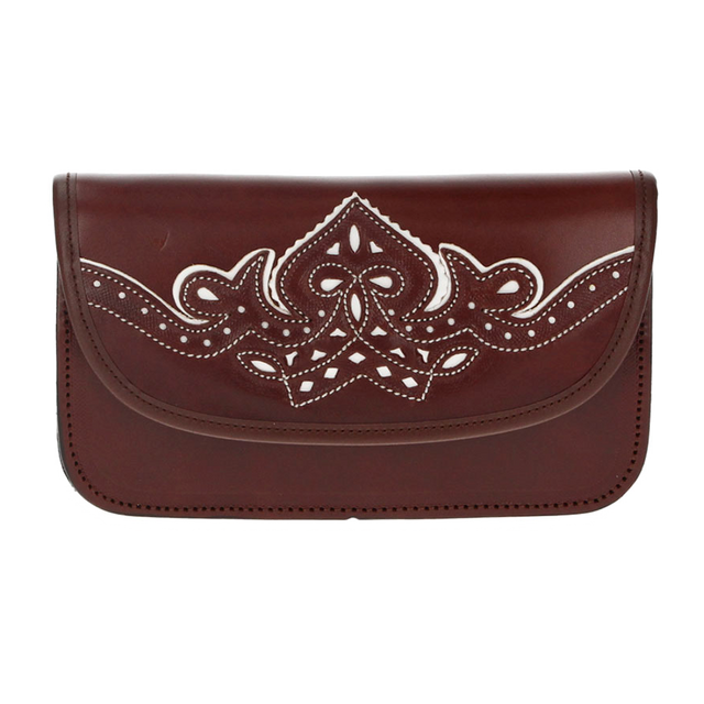 Rociero Bag Embroidered Leather White Valverde del Camino