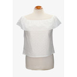 Blusa perforada volante