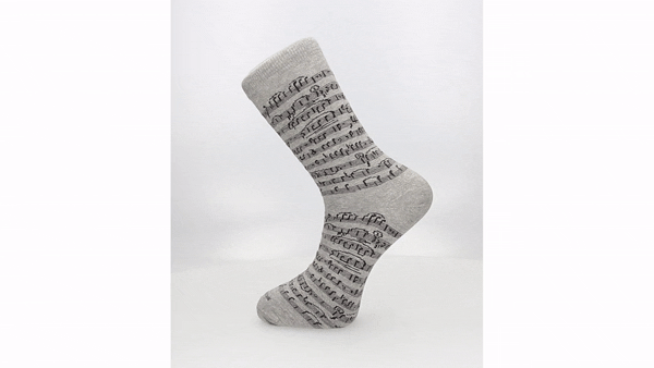 CHAUSSETTE DE MUSIQUE GRISE