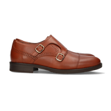 2-BUCKLE CHECK LEATHER