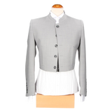 Veste et gilet gris perle