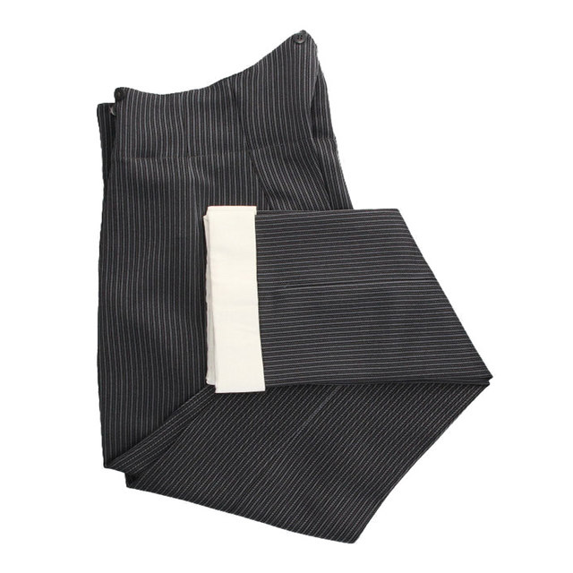 Calzona à revers non doublé à rayures grises