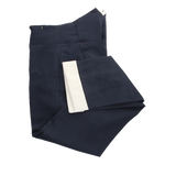 Calzona bleu marine à revers doublé élastique