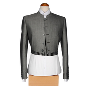 JACKET AND VEST OF NATIONAL GRAY ALPACA CLA