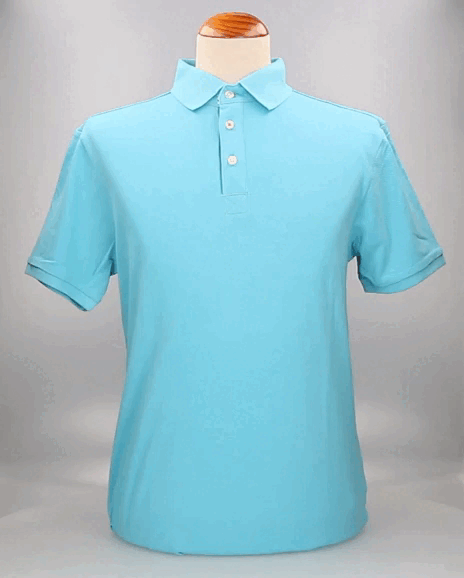 TURQUOISE COTTON POLO SHIRT