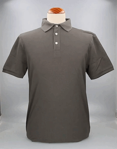 COTTON CHARCOAL POLO SHIRT