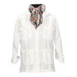 CAMISA CUBANA NIÑO BLANCA