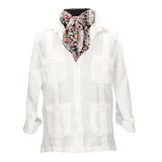 CAMISA CUBANA NIÑO BLANCA