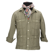 CAMISA CUBANA NIÑO KAKI