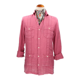 CAMISA CUBANA LINO CORAL