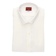 CHEMISE BLANCHE EN LIN À COL BOUTONNÉ