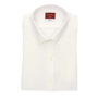 WHITE LINEN BUTTON-NECK SHIRT