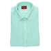 CHEMISE À COL BOUTONNÉ EN LIN AQUA