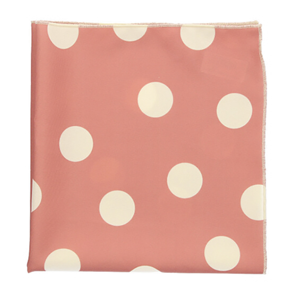 SALMON POLKA DOTS NECKLACE SCARF