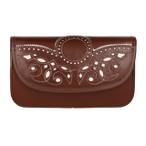 Rociero bag embroidered with white thread