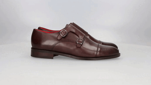 Brown Double Buckle Shoe