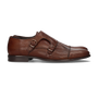 HAUT EN CUIR GRAVÉ COGNAC AVEC BOUCLE