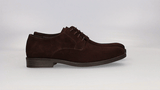 Plain brown suede blucher