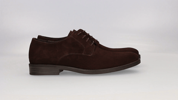 Plain brown suede blucher