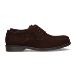 Plain brown suede blucher