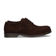 Plain brown suede blucher