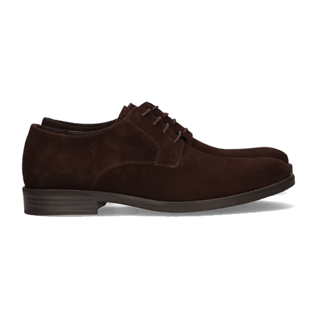 Plain brown suede blucher