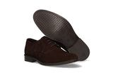 Plain brown suede blucher