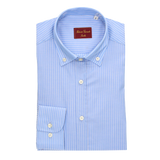 LIGHT BLUE POPLIN SHIRT WITH WHITE LINE